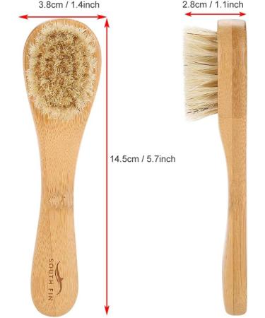 Facial Cleansing Brush - Wooden Handle Manual Skin Care Exfoliation Tool for Radiant Skin - Buy Online on SooperMarket.com