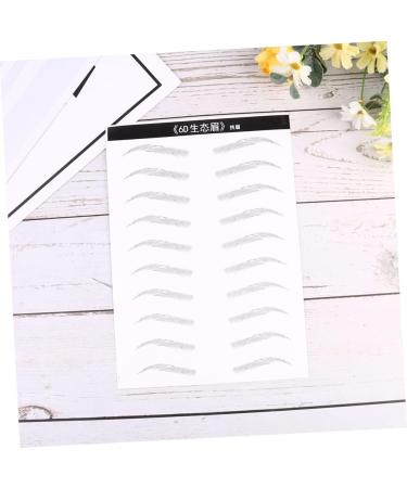 FOYTOKI 2 Pairs Simulation False Eyebrows Sticker Imitation Natural Brow Clear 21.00X15.00X0.01CM Black - Buy Online on SooperMarket.com