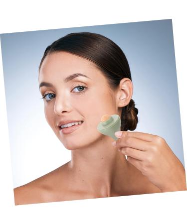 Housoutil Oil-Absorbing Ball Roller for Oily Skin - Nutragina Healthy Skin Tool - Smooth Skin Massaging Volcano Stone Bead - Facial Skincare Solution 7.5x5x5CM Green - Buy Online on SooperMarket.com