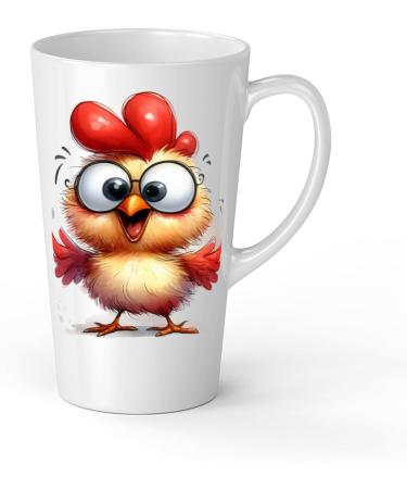 White Ceramic Kids Chicken Mug - Large 483 ml Perfect for Hot Chocolate or Milk Fun and Easy to Use - Buy Online on SooperMarket.com