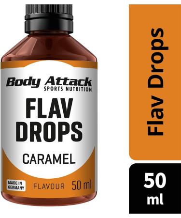 Body Attack Flavdrops Caramel 50ml - Sugar-Free Vegan Flavor Drops without Aspartame for eCommerce - Buy Online on SooperMarket.com