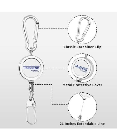 TRUSCEND Fishing Pliers Set with Zinger Retractor | Saltwater Resistant Teflon Coated | Multi-Function Fishing Gear | Hook Remover Split Ring Plier | Fly Fishing Tools | Fishing Gifts for Men - Alpine Green - Buy Online on SooperMarket.com
