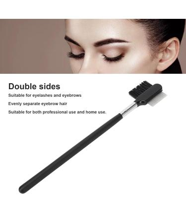 2 in 1 Eyelash Separator & Brow Comb - Stainless Steel Eyebrow Brush & Mascara Grooming Tool for Perfect Eyelash Extensions - Buy Online on SooperMarket.com