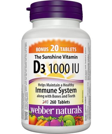 Webber Naturals RoyalRed Krill Oil 1000 mg 30 Softgels Supports Cardiovascular Health & Vitamin D3 1000 IU 260 Tablets For Healthy Bones Teeth and the Maintenance of Good Health - Buy Online on SooperMarket.com