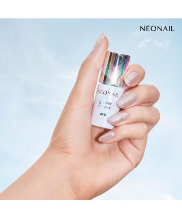 NEONAIL UV Nail Polish Base Coat Gel - Glitter Effect Base Gold Twinkle 7.2ml | Long-lasting Gel Varnish for Stunning Nails - Buy Online on SooperMarket.com