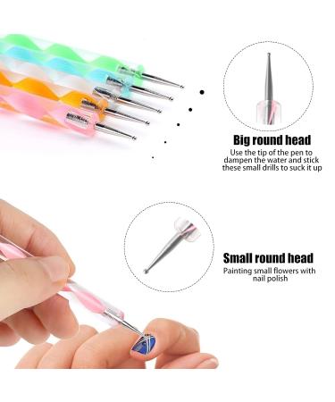 HanyoSheng Acrylic Nail Brush Set - 15 Brushes & 5 Dotting Tools for Gel Nail Art & Detailing - Buy Online on SooperMarket.com