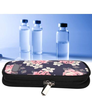Kadimendium Insulin Cold Storage Bag - Waterproof Eco-Friendly Cool Bag for Patient Care (Black Red Flower) - Buy Online on SooperMarket.com