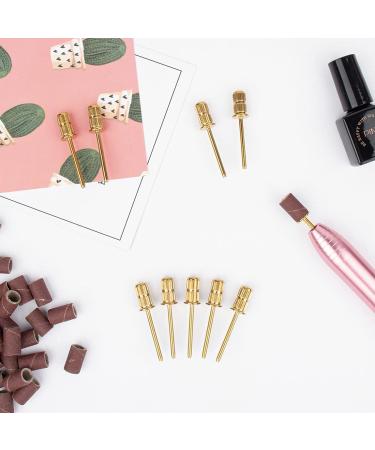 Rolybag 10 Pieces nail drill heads nail drill bits sanding band shaft 3/32 inch nail drill bits mandrels for electric file nail sanders manicure pedicures home salon & spa(10-golden) - Buy Online on SooperMarket.com