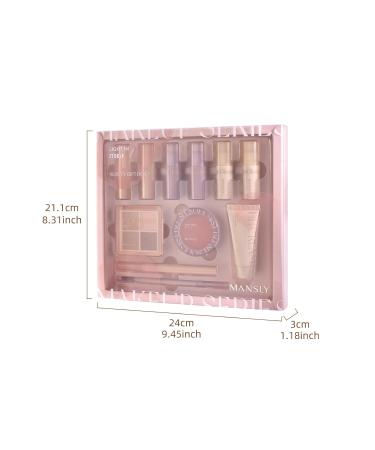 ICE LOVE All-in-One Makeup Set - 11 Piece Professional Makeup Kit for Women & Girls | Lip Gloss Eyebrow Eyeliner Eyeshadow Blush & BB Cream - Buy Online on SooperMarket.com
