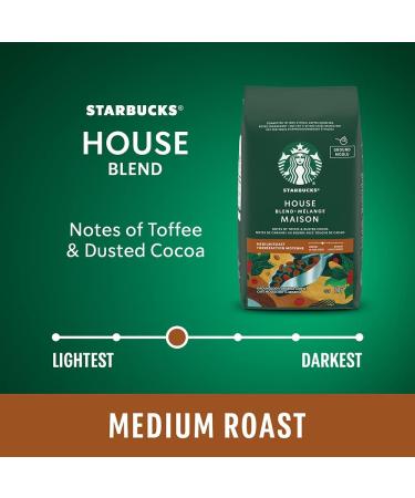 Starbucks House Blend Medium Roast Ground Coffee 340g Bag (Pack of 6) - Buy Online on SooperMarket.com