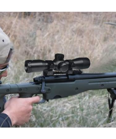 UUQ Tactical 4X32 Compact Scope with Rangefinder Reticle and Ring Mounts for .223 .308 Caliber Rifles - Buy Online on SooperMarket.com