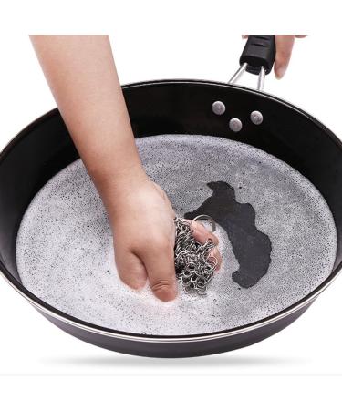 Premium Cast Iron Cleaner - 2 Pack Stainless Steel & Flexible Ring Cleaners for Dutch Ovens | International Shipping Available - Buy Online on SooperMarket.com