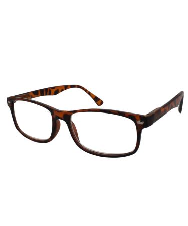 TBOC Reading Glass reading aid for men and women - diopttria +3.00 Brown tortoise frame with strength for PC cell phone trend women men senior citizens presights presbyopia +3.00 dioptria (1 Pack) brown tortoise