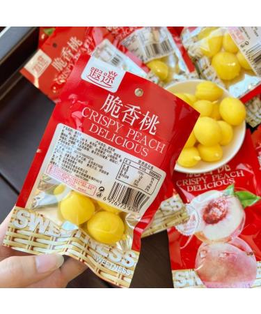 Sour and Sweet Crispy Peach Fruit Snacks Small Peaches Honey Peach Pickled Fruits Dried Fruit Preserved Fruit Sweets Candy Snacks Desserts Vegan Healthy Snacks Food Casual Snacks gift pack (20bag) - Buy Online on SooperMarket.com