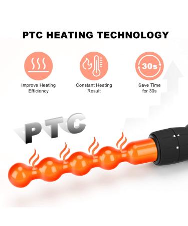PARWIN PRO BEAUTY 7 in 1 Curling Iron Set - Interchangeable Barrels Dual Voltage Tourmaline Ceramic LCD Display - Heat Resistant Glove Included - Buy Online on SooperMarket.com