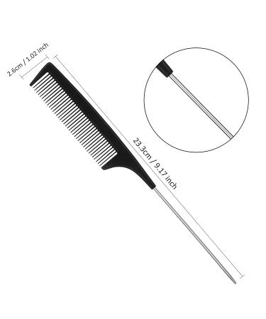 3 Piece Hair Styling Comb Set - Hair Brush, Teasing Comb, and Rat Tail Comb for Women - Black, Red, and Black - Buy Online on SooperMarket.com