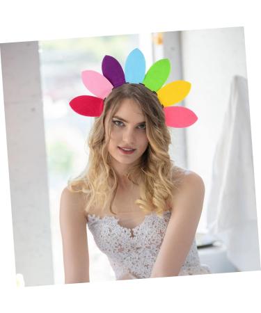 Gadpiparty Sun Flower Headband Lovers Props Make up Colorful Non-woven Plastic Colorful 28X13CM - Buy Online on SooperMarket.com