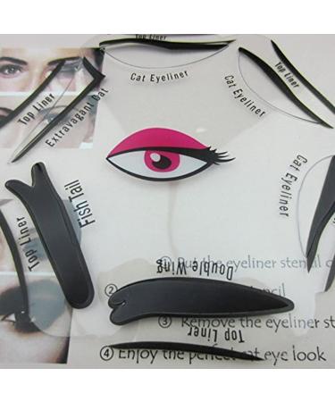 Eyeliner Stencil 6 in 1 Eyeline Guide Template Cat Liner Makeup Tool for Eyes Eyeliners Make-up - Buy Online on SooperMarket.com