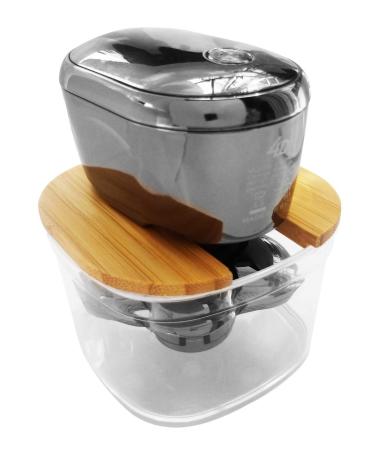 FitSand Bamboo Shaver Rinse Stand for Skull Shaver Pitbull Gold Pro - Ideal for Electric Bald Head & Face Wet/Dry Shaving - Buy Online on SooperMarket.com