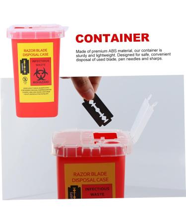 Angoily 5-Set Hairdressing Storage Containers - Automatic Trash Can for Shaving | Red Razor Case for Salons & Home Use - Buy Online on SooperMarket.com