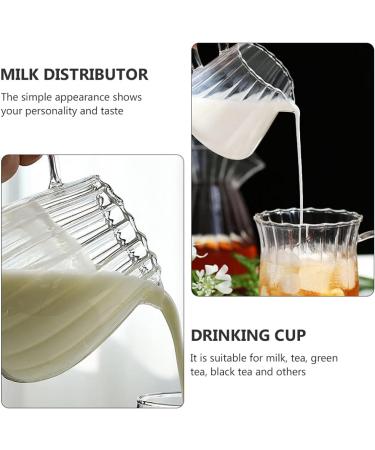Hemoton Glass Creamer Pitcher Glass Creamer Small with Handle Tea Coffee Creamer Pitchers Dispenser Sauce Serving Pitcher Creamer Jug for Kitchen Clear Glass Creamer Pourer - Buy Online on SooperMarket.com