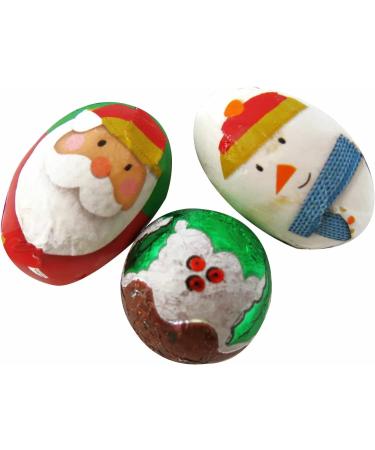 50 Milk Chocolate Novelty Christmas Ball Foil Christmas Chocolate Themed Sweet - Great As a Stocking Filler Xmas Party Gift or Tasty Sharing Treats for Women/Men/Kids/Mum/Dad - Buy Online on SooperMarket.com
