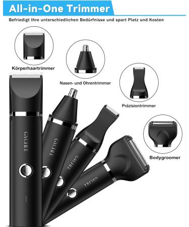7-in-1 Men's Body Shaver & Groomer | Electric Razor Ear & Nose Trimmer Waterproof USB - Precision Hair Removal - Buy Online on SooperMarket.com