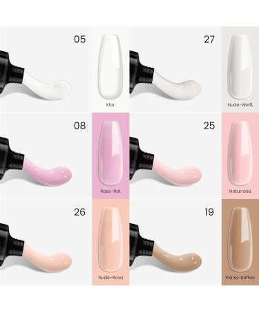 Phoenixy 6 Color Poly Nail Gel Kit with 36W UV/LED Lamp - Complete Nail Extension Set - Perfect Gift for Women - Buy Online on SooperMarket.com
