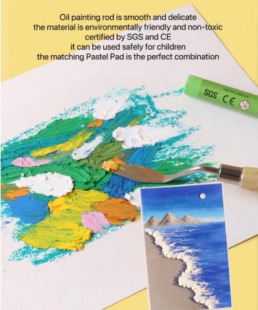 YNTCHENG Soft Oil Pastels Set - 52 Colors for Kids and Artists | Professional Pastels Art Supplies with Pad and Scraper - Buy Online on SooperMarket.com