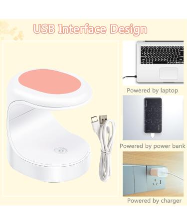 Mini LED UV Nail Dryer - Portable 16W USB Nail Lamp for Gel Nails - Pink Manicure Tool - Buy Online on SooperMarket.com