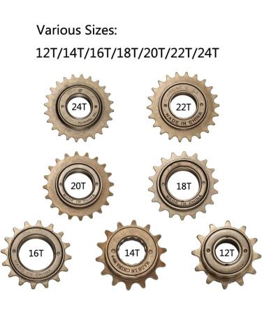 Teyssor Single-Speed Freewheel - 12T to 24T Bicycle Freewheels for 1/2 x 1/8 Chains - Buy Online on SooperMarket.com