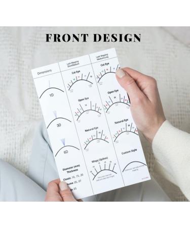 BELLEMORY Lash Mapping Chart for Eyelash Extension Training - Beginner Practice Chart with Curl and Diameter Guide - 1 PC - Buy Online on SooperMarket.com