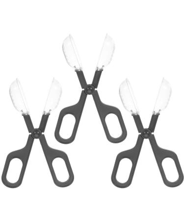 3 Pack Reptile Feeding Clips Reptile Feeding Tools Amphibian Feeding Clips Pet Plastic Feeding Clips for Hamsters Lizards Spiders Bearded Dragons (Black)