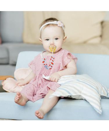 Smlpuame Baby Pacifier Chain Set - 6 BPA-Free Fabric Clips for Girls | Fits Most Pacifiers & Bite Toys | Ideal Baby Shower Gift (Fruit & Flower) - Buy Online on SooperMarket.com