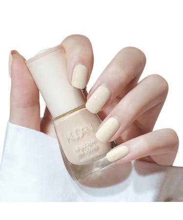 TBeautfave Creamy White Nail Varnish Quick Dry & Long Lasting Nail Varnish Pastel Nail Polish Non-Toxic Water Based Formula Natural Nail Polish for DIY Nail Art No Need Cure CreamyWhite