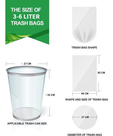 Bioma 120-Pack Small Organic Garbage Bags - 6L Degradable Compost Bags for Food & Kitchen - 100% Recycled Eco-Friendly Waste Bags - Buy Online on SooperMarket.com