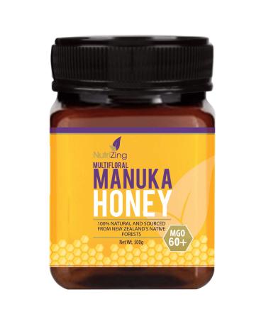 Award Winning Manuka Honey 60+ - From New Zealand - 100% Pure Thick & Creamy - 500g by NutriZing