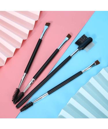 4pcs Professional Eyebrow Eyelash Brush Comb Set - Soft Hair Double Head Makeup Tool for Perfect Brows & Lashes | International Shipping - Buy Online on SooperMarket.com
