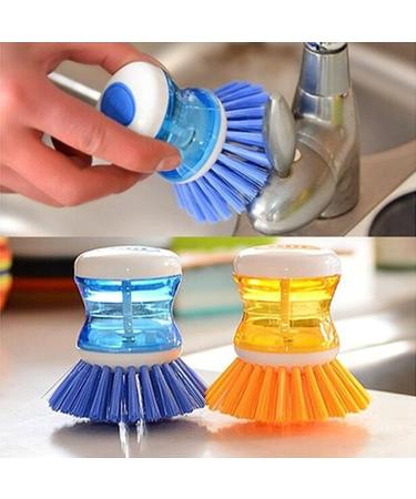 Home Kitchen Washing Tool Plastic Pot Pan Dish Bowl Cleaning Brush Scrubber Blue Nice and Deft - Buy Online on SooperMarket.com