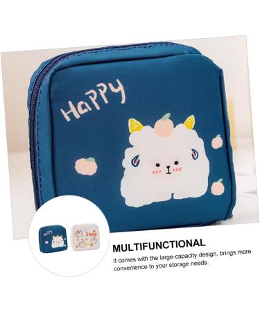 2pcs Napkin Storage Bag Zippered Wallets for Women | Mini Wallet & Makeup Bag Set | Large-capacity Menstrual Pad Pouch Coin | Ladies Wallets & Coin Purse - Buy Online on SooperMarket.com