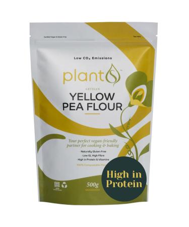 Plant S Yellow Pea Flour 500g - All Purpose Flour - Artisan Gluten Free Bread Flour for Gluten Free Baking/Cooking - Naturally Vegetarian & Vegan Flour for Baking - Low Fat/High Fibre/High Protein