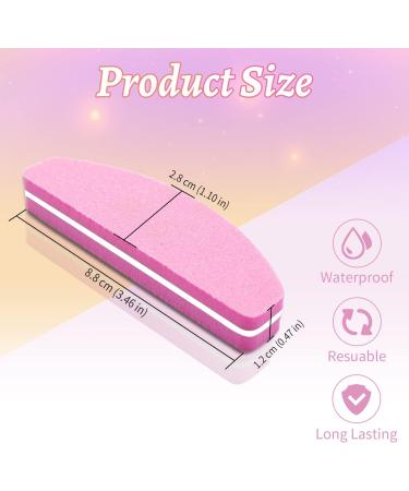 Nail Buffer Blocks - 20 PCS 100/180 Grit Sponge Nail Buffer for Natural Gel Acrylic Nails - Manicure Tools in Pink - Buy Online on SooperMarket.com