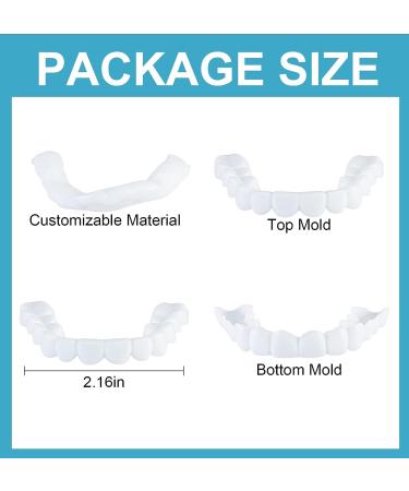 2 PCS Fake Dentures Teeth for Women and Men - Temporary Dental Veneers for Natural Restoration and Comfort - Protect Teeth & Regain Confident Smile - Natural Shade-n2 - Buy Online on SooperMarket.com