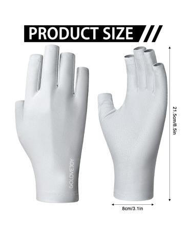 1 Pair UV Gloves for Gel Nails Professional Manicure Gloves UPF 50+ UV Protection Gloves for Gel Nail Lamp UV Anti-Tanning Anti-Radiation Anti Lamp Manicurist Special Gloves (Grey) Gris - Buy Online on SooperMarket.com