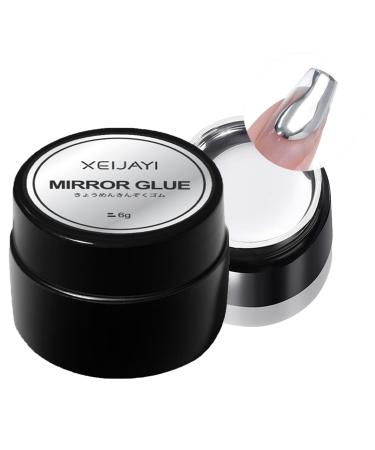 Metallic Gel Nail Polish Silver Gel Nail Polish Mirror Nails Finish Metal Painting Gel Super Glossy Soak off UV/LED Nail Gel 3D Metal Mirror Effect