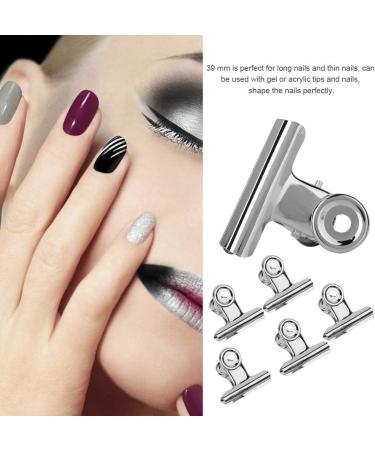 5 Pieces Stainless Steel Silver C Curve Nail Extension Clips Multifunctional Nail Art Accessories C Curve Nail Clippers - Buy Online on SooperMarket.com