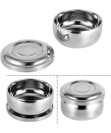 Natudeco Men's Wet Shave Soap Shell | Silver Metal Shaving Shell with Lid | Perfect for Soap Cream & Foam Shaving - Buy Online on SooperMarket.com