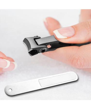 Nail Clippers with File Nail Clippers Set Fingernail Cutter | Professional Heavy Duty Precision Stainless Steel Nail Clippers with Nail File for Stunning Nails Home and Travel Black - Buy Online on SooperMarket.com