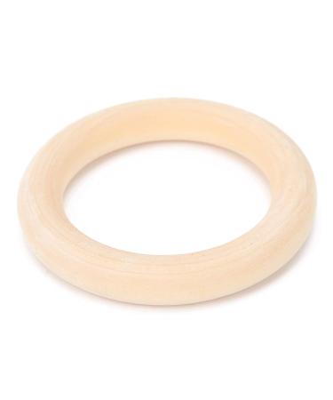 65mm Unfinished Wooden Rings - Natural Baby Teething Circles for Crafts 10 Pack - Buy Online on SooperMarket.com