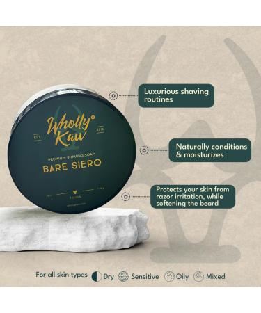 Buy Unscented Bare Siero Tallow Shaving Soap | Sensitive Skin | Donkey & Water Buffalo Milk Enriched - Buy Online on SooperMarket.com